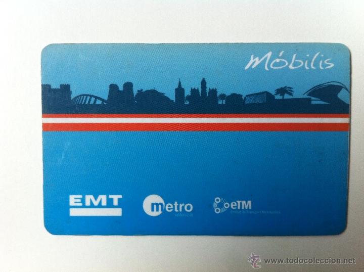 Colecionismos Bilhetes de Transporte: TARJETA DE TRANSPORTE PL&Aacute;STICA CON CHIP M&Oacute;BILIS VALENCIA. CON PUBLICIDAD DE OPENCOR EN EL REVERSO