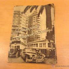 Coleccionismo Billetes de transporte: TRANSPORTE URBANO DE BARCELONA AUTOBUSES Y TRANVIAS 1946 TMB. Lote 41695604