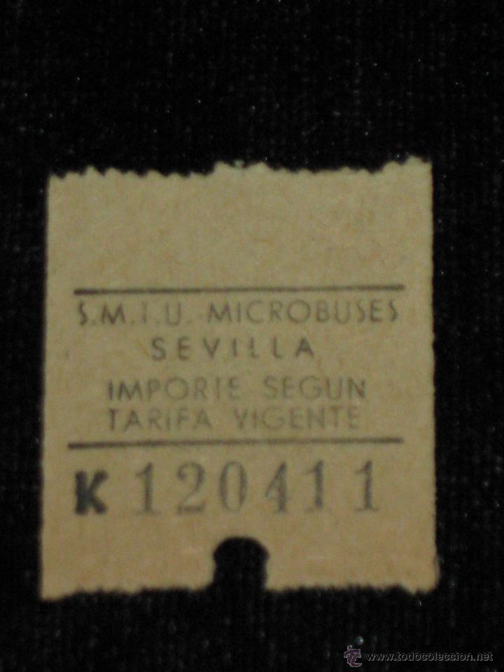 Coleccionismo Billetes de transporte: RARO BILLETE PARA VIAJAR EN MICRO-BUSES DE SEVILLA - MICRO - BUS - TRANSPORTES - AUTOBUS