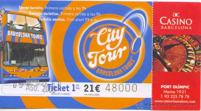Sammeln von Fahrkarten: BILLETE DEL BUS TURISTIC DE BARCELONA / 1 DIA ADULTO / A&Ntilde;O 2008 / BARCELONA TOURS