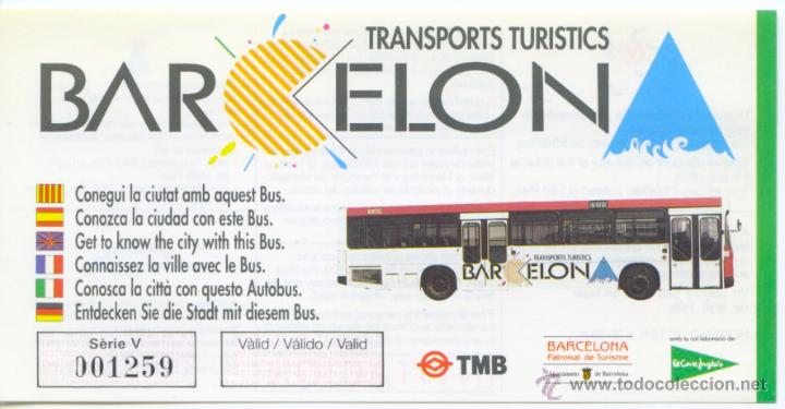 Collectionnisme Billets de transport: (F27//3) BILLETE DEL BUS TURISTIC DE BARCELONA / UN DIA / A&Ntilde;O 1989 / VERDE