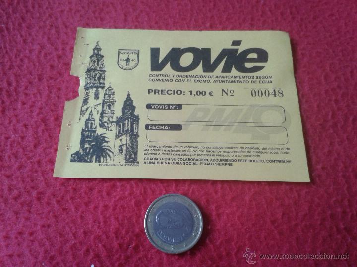 Sammeln von Fahrkarten: TICKET BILLETE VALE VOVIE VOVIS VOVIES ECIJA SEVILLA PARA COLECCION. TORRES ECIJA. PAPEL
