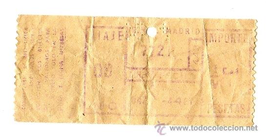 Colecionismos Bilhetes de Transporte: Billete Autob&uacute;s \ EMT \ Empresa Municipal Transportes \ Madrid \ L&iacute;nea 46 \ 1981