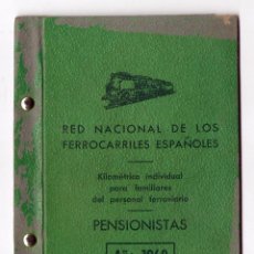 Coleccionismo Billetes de transporte: RED NACIONAL DE LOS FERROCARRILES ESPAÑOLES - KILOMETRICO INDIVIDUAL 2ª CLASE - 2500 KM.- AÑO 1960. Lote 47003338