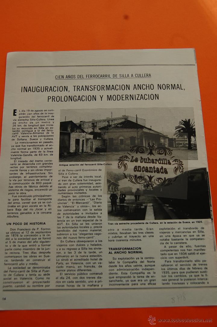Collectables Transport Tickets: ARTICULO 1978 - 100 A&Ntilde;OS FERROCARRIL SILLA A CULLERA ESTACION SUECA - 50 A&Ntilde;OS INAGURACION CANFRANC