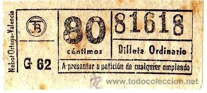 Collectables Transport Tickets: BILLETE TRANV&Iacute;A DE BARCELONA \ 80 CTS \ BILLETE ORDINARIO \ CAPICUA