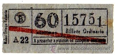 Colecionismos Bilhetes de Transporte: BILLETE TRANV&Iacute;A DE BARCELONA \ 60 CTS \ BILLETE ORDINARIO \ BANDA ROJA \ CAPICUA