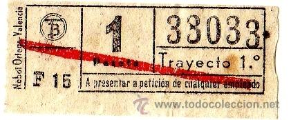 Colecionismos Bilhetes de Transporte: BILLETE TRANV&Iacute;A DE BARCELONA \ 1 PTA \ TRAYECTO 1 \ BANDA ROJA \ CAPICUA