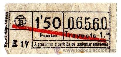 Colecionismos Bilhetes de Transporte: BILLETE TRANV&Iacute;A DE BARCELONA \ 1,50 PTAS \ TRAYECTO 1 \ BANDA ROJA \ CAPICUA