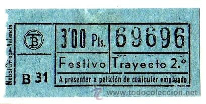 Colecionismos Bilhetes de Transporte: BILLETE TRANV&Iacute;A DE BARCELONA \ 3 PTAS \ FESTIVO \ TRAYECTO 2 \ COLOR AZUL \ CAPICUA