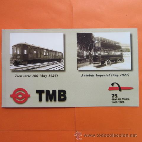Collectables Transport Tickets: PORTADA DE CALENDARIO PARA EL 75 ANIVERSARIO DEL METRO DE BARCELONA 1924-1999 32,5 x 18,5 CM