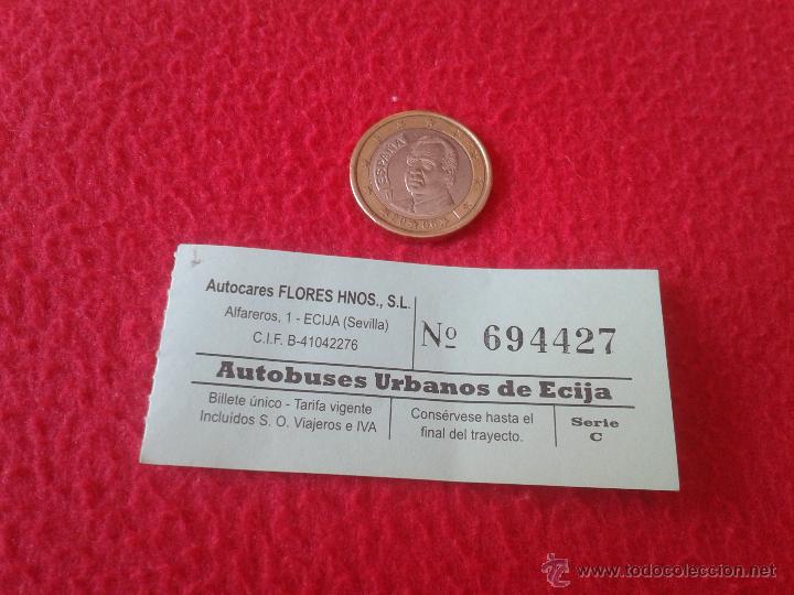 Colecionismos Bilhetes de Transporte: BILLETE TICKET DE TRANSPORTE AUTOBUSES URBANOS DE ECIJA (SEVILLA) AUTOBUS 694427 ESCASO. PARA COLECC