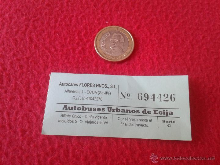 Sammeln von Fahrkarten: BILLETE TICKET DE TRANSPORTE AUTOBUSES URBANOS DE ECIJA (SEVILLA) AUTOBUS 694426 ESCASO. PARA COLECC