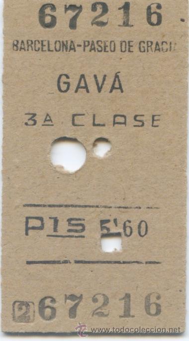 Collectables Transport Tickets: BILLETES EDMONDSON DE BARCELONA A GAVA // 1958