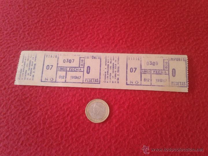 Collectables Transport Tickets: LOTE TIRA DE 2 BILLETE TICKET ENTRADA TRANSPORTE E. M. T. MADRID 1967 A IDENTIFICAR IDEAL COLECCION