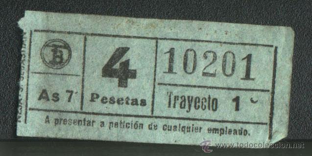 Collectionnisme Billets de transport: TRANVIA DE BARCELONA - TRAYECTO UNICO - CAPICUA