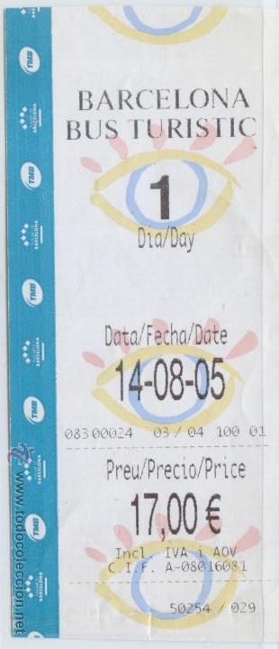Sammeln von Fahrkarten: (F27//6) BILLETE DE BUS TURISTIC DE BARCELONA / UN DIA / 2005