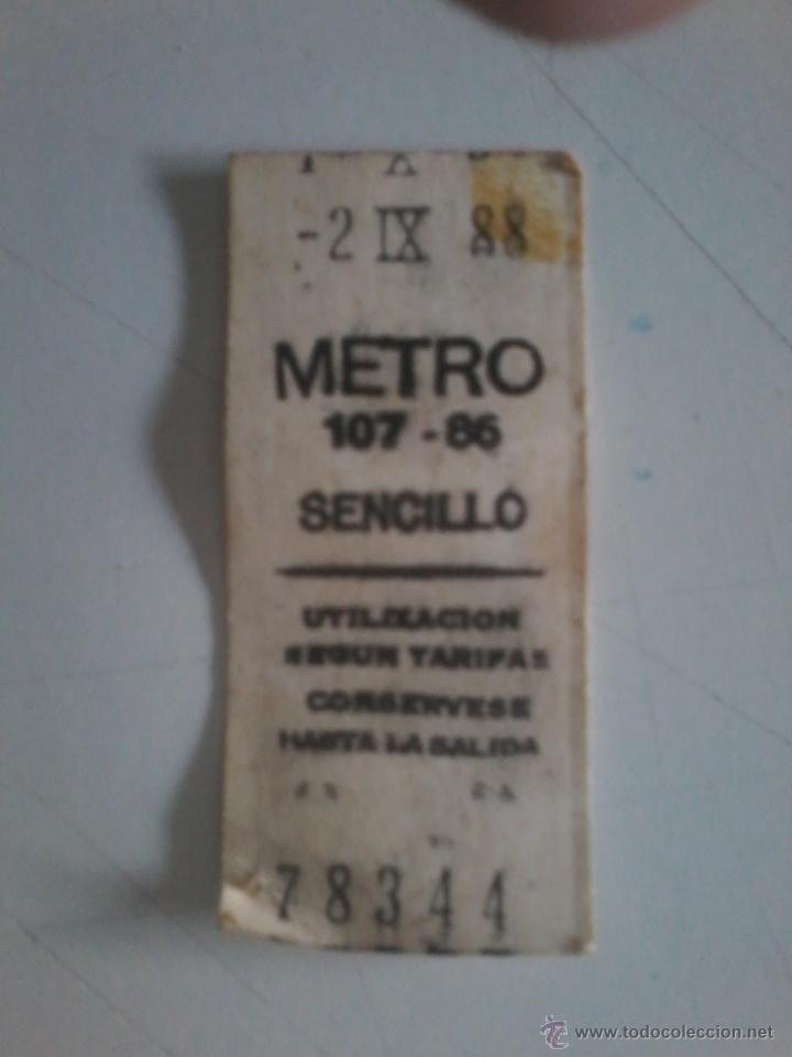 Collectables Transport Tickets: TICKET DE METRO SENCILLO MADRID 2-11-88