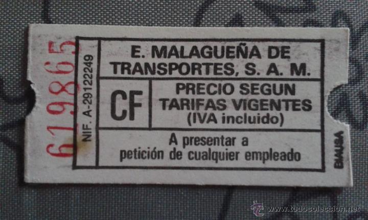 Coleccionismo billetes de transporte: BILLETE E. MALAGUE&Ntilde;A - Foto 1
