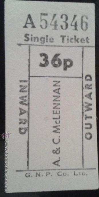 Coleccionismo billetes de transporte: BILLETE DE BUS MCLENNAN - Foto 1