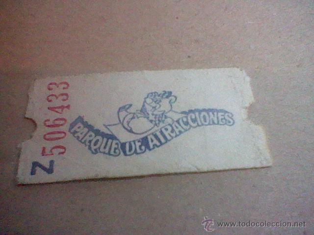 Collectables Transport Tickets: TICKET PARQUE ATRACCIONES MADRID 10 PESETAS 5 X 2,5 CMS .