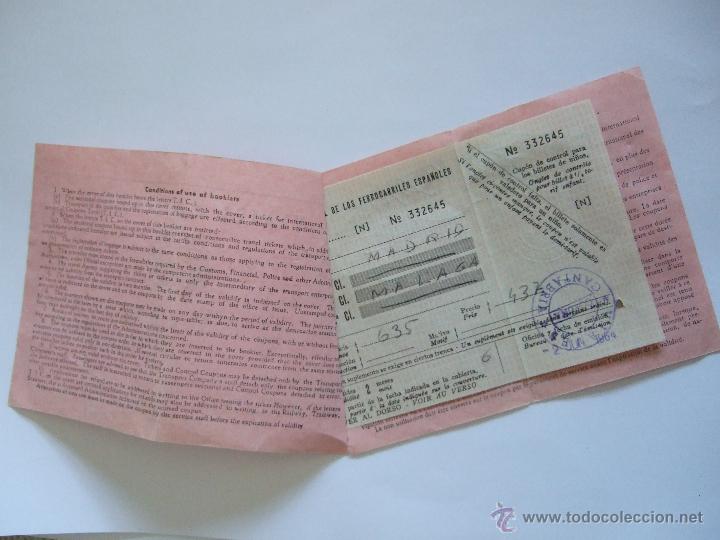 Coleccionismo Billetes de transporte: VIAJES CANTABRIA - MADRID - TREN - BILLETE CUPON CONTROL PARA BILLETES DE NI&Ntilde;OS - 1964