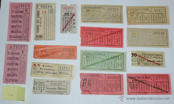 Collectionnisme Billets de transport: LOTE DE 12 BILLETES CAPICUA DE TRANVIA , TAL COMO SE VE EN LAS FOTOS PUESTAS.