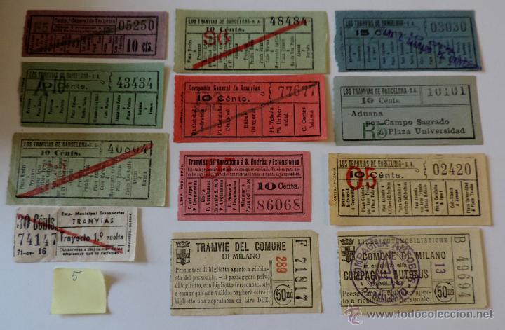 Collectionnisme Billets de transport: LOTE DE 12 BILLETES CAPICUA DE TRANVIA , TAL COMO SE VE EN LAS FOTOS PUESTAS.