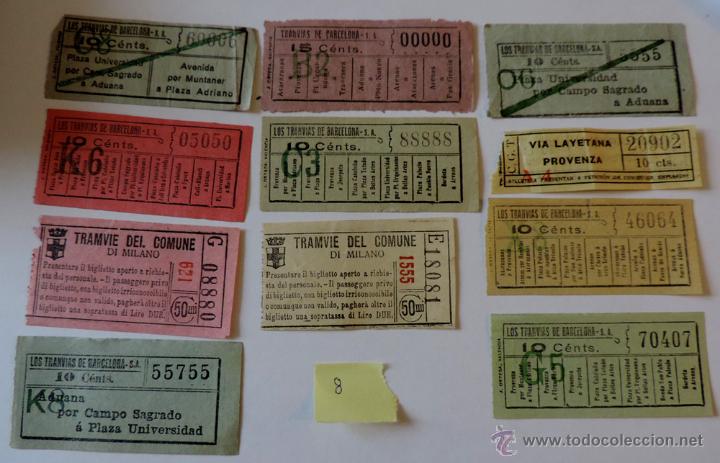 Collectionnisme Billets de transport: LOTE DE 11 BILLETES CAPICUA DE TRANVIA , TAL COMO SE VE EN LAS FOTOS PUESTAS.