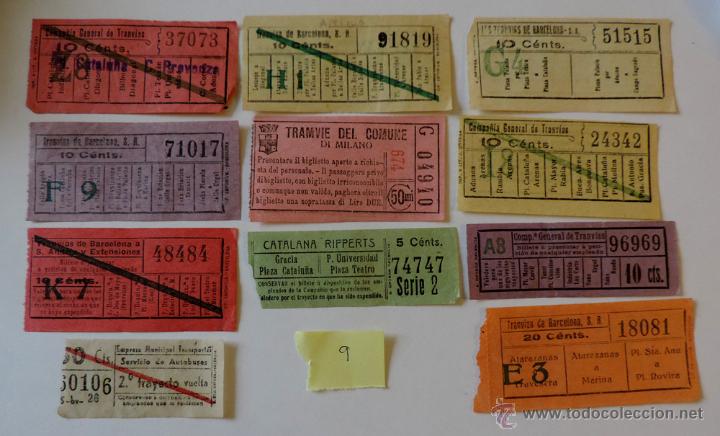Collectionnisme Billets de transport: LOTE DE 11 BILLETES CAPICUA DE TRANVIA , TAL COMO SE VE EN LAS FOTOS PUESTAS.