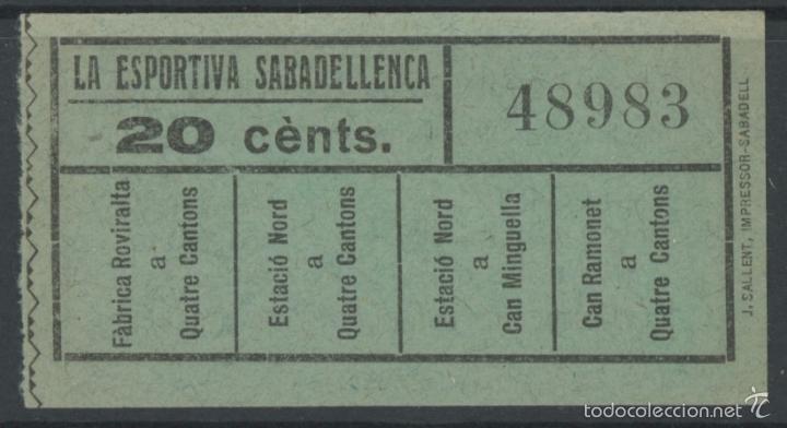 Coleccionismo Billetes de transporte: BILLETE DE AUTOBUS DE SABADELL // BARCELONA