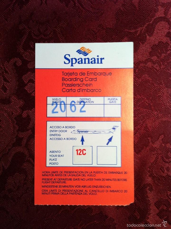 Coleccionismo billetes de transporte: Spanair. Tarjeta de embarque - Foto 1
