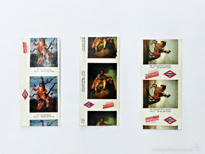 Coleccionismo billetes de transporte: Lote 3 billetes del Metro de Madrid del a&ntilde;o 1990