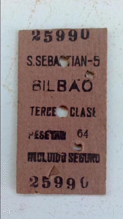 Collectionnisme Billets de transport: billete de tren antiguo