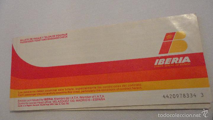 Colecionismos Bilhetes de Transporte: ANTIGUO BILLETE DE IBERIA.