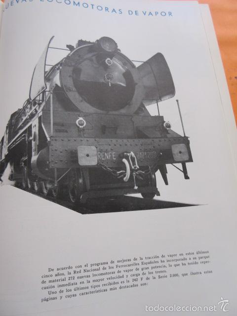 Sammeln von Fahrkarten: PUBLICIDAD 1955 - COLECCION TRENES - LOCOMOTORAS VAPOR SERIE 200 242 F DATOS ,RENFE FERROCARRIL TREN