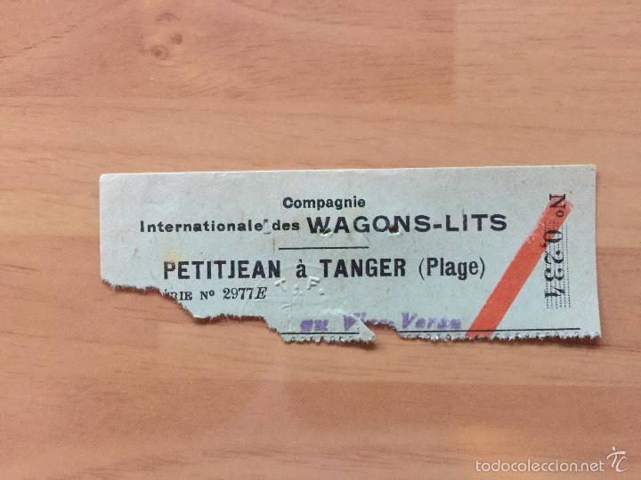 Collectionnisme Billets de transport: CUP&Oacute;N DE BILLETE DE TREN - MATRIZ / FC. DE TANGER A FEZ / PETITJEAN - TANGER / 1930