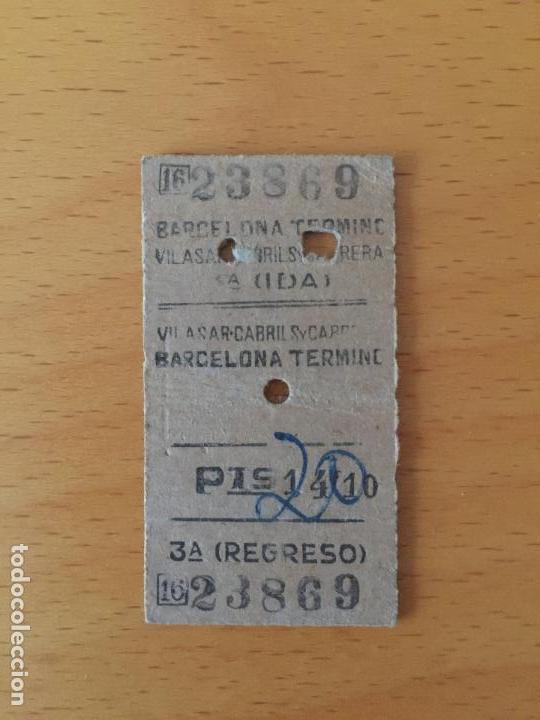 Sammeln von Fahrkarten: Billete de tren / Renfe / Barcelona T&eacute;rmino - Vilasar, Cabrils y Cabrera / 1961
