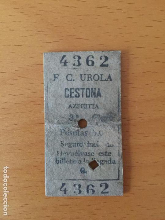 Sammeln von Fahrkarten: Billete de tren / Ferrocarril del Urola / Cestona - Azpeitia / 1965