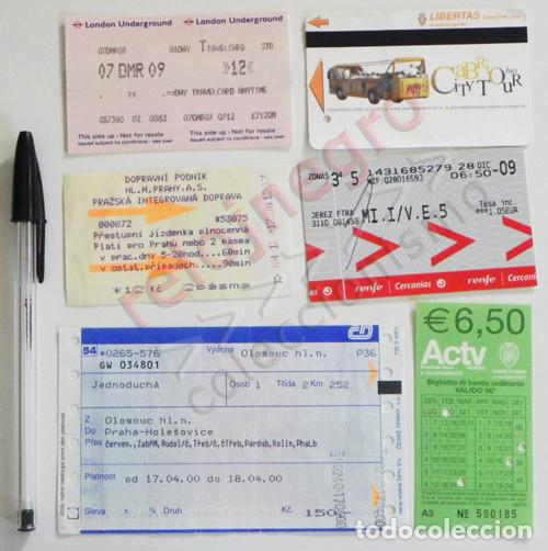 Coleccionismo Billetes de transporte: LOTE BILLETES DE TRANSPORTE - TREN METRO BARCO AUTOB&Uacute;S - BILLETE LONDRES VENECIA ESPA&Ntilde;A PRAGA EUROPA