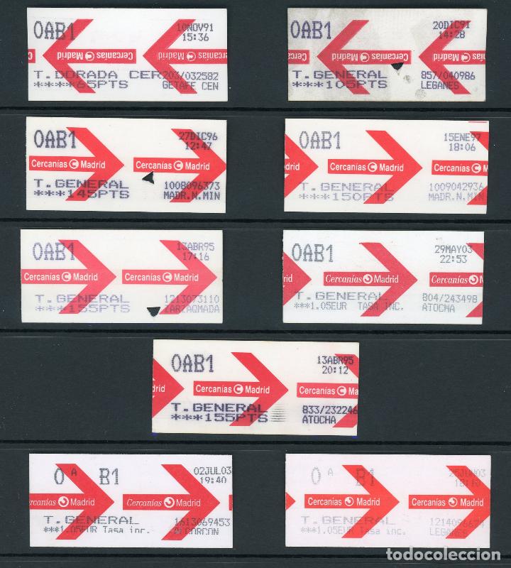 Collectionnisme Billets de transport: TREN - BILLETES DE RENFE CERCANIAS MADRID
