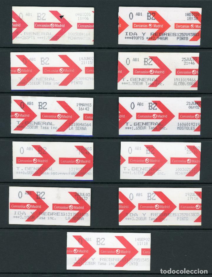 Collectionnisme Billets de transport: TREN - BILLETES DE RENFE CERCANIAS MADRID