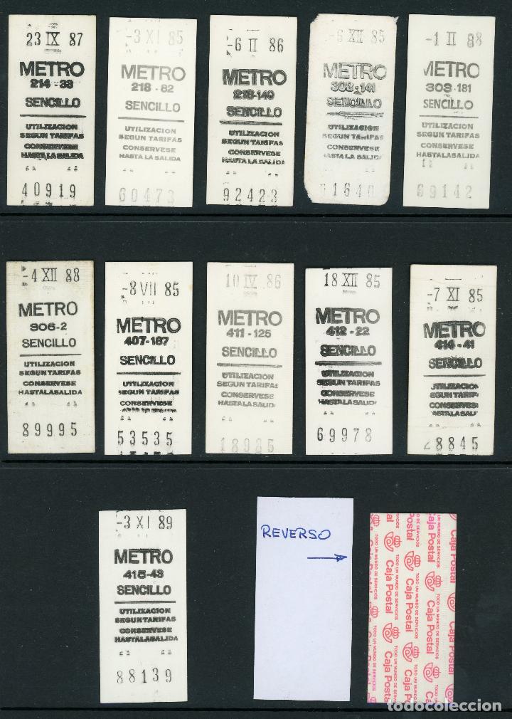 Coleccionismo Billetes de transporte: BILLETES DEL METRO DE MADRID // POR ESTACIONES // A&Ntilde;OS 80