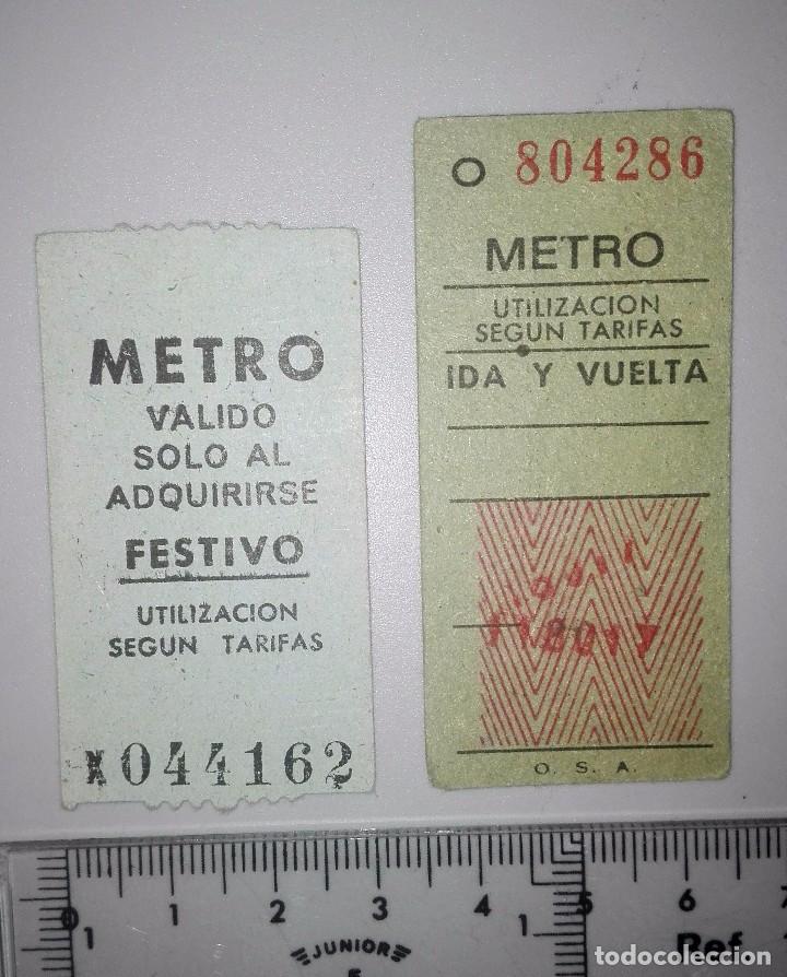 Sammeln von Fahrkarten: DOS ANTIGUOS BILLETES DE METRO DE MADRID