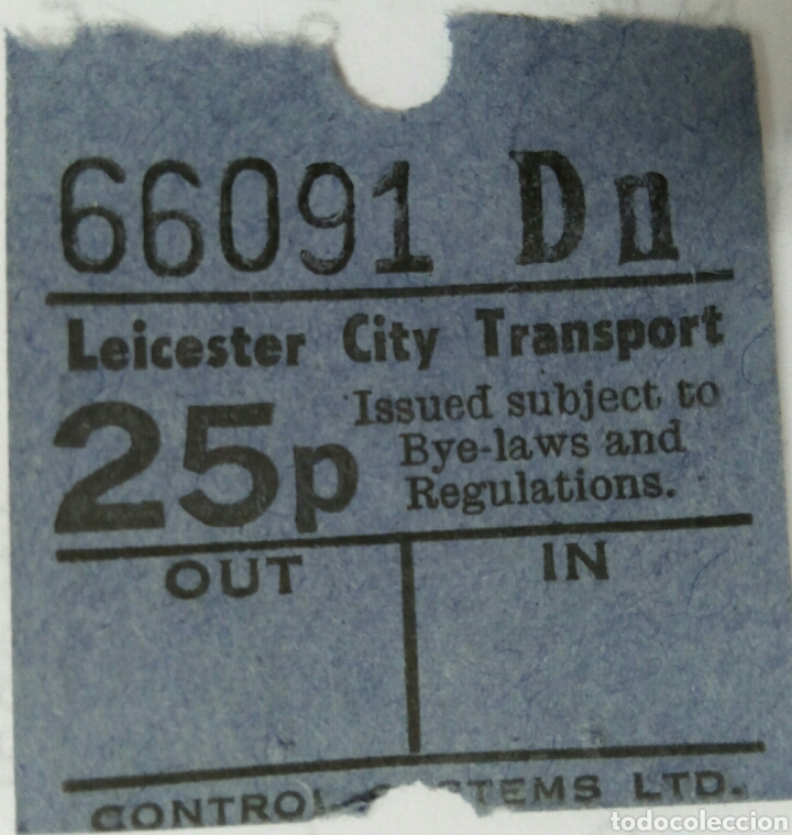 Coleccionismo billetes de transporte: BILLETE TRANSPORTE DE LEICESTER