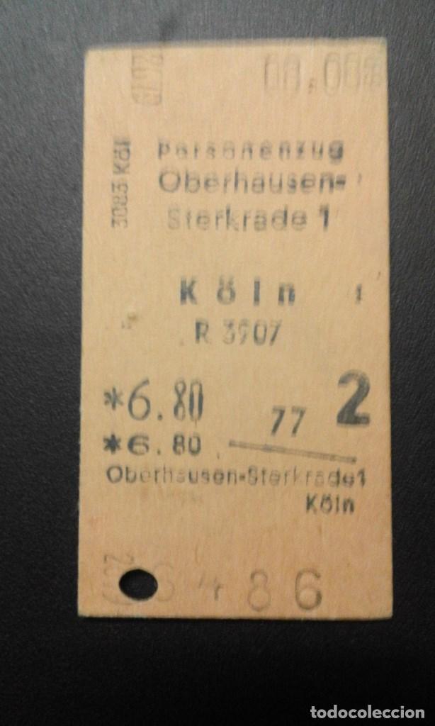 Collectionnisme Billets de transport: 1 BILLETE ** DE TREN - COLONIA A STERKRADE . ALEMANIA ** 8 - 8 - 1969 .