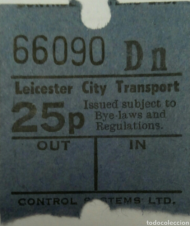 Coleccionismo Billetes de transporte: BILLETE TRANSPORTE DE LEICESTER