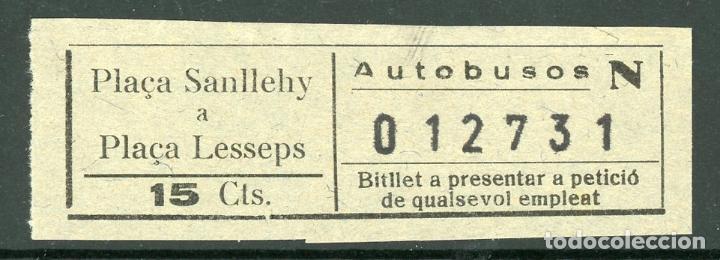 Collectionnisme Billets de transport: (F26//8) BILLETE DE AUTOBUSOS N DE BARCELONA // GUERRA CIVIL // A&Ntilde;O 1936 // Z25