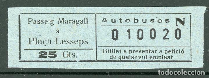 Collectionnisme Billets de transport: (F26//10) BILLETE DE AUTOBUSOS N DE BARCELONA // GUERRA CIVIL // A&Ntilde;O 1936 // Z25