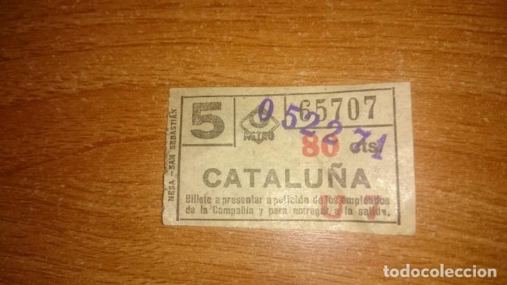 Coleccionismo Billetes de transporte: BILLETE METRO DE BARCELONA 80 CTS  CATALU&Ntilde;A